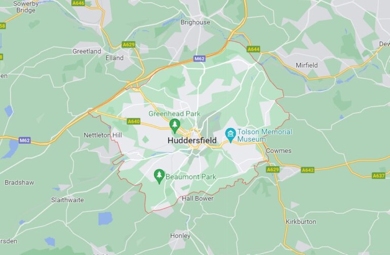 Huddersfield Car Valet Map